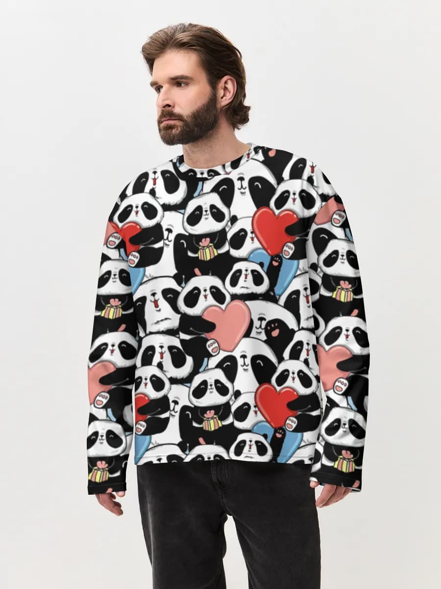 Men's oversized cotton long sleeve