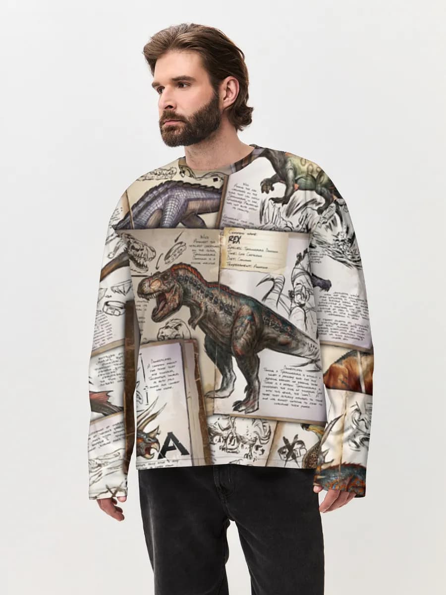 Men's oversized cotton long sleeve