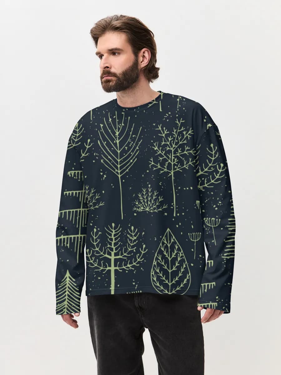 Men's oversized cotton long sleeve