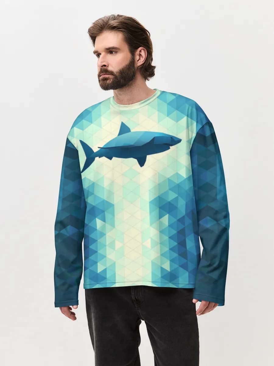 T-shirt Manches Longues Coton Oversize Homme