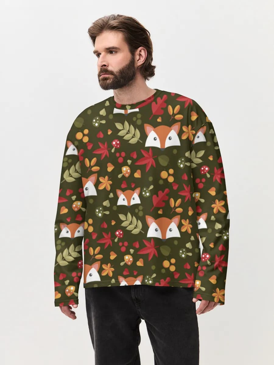 Men's oversized cotton long sleeve