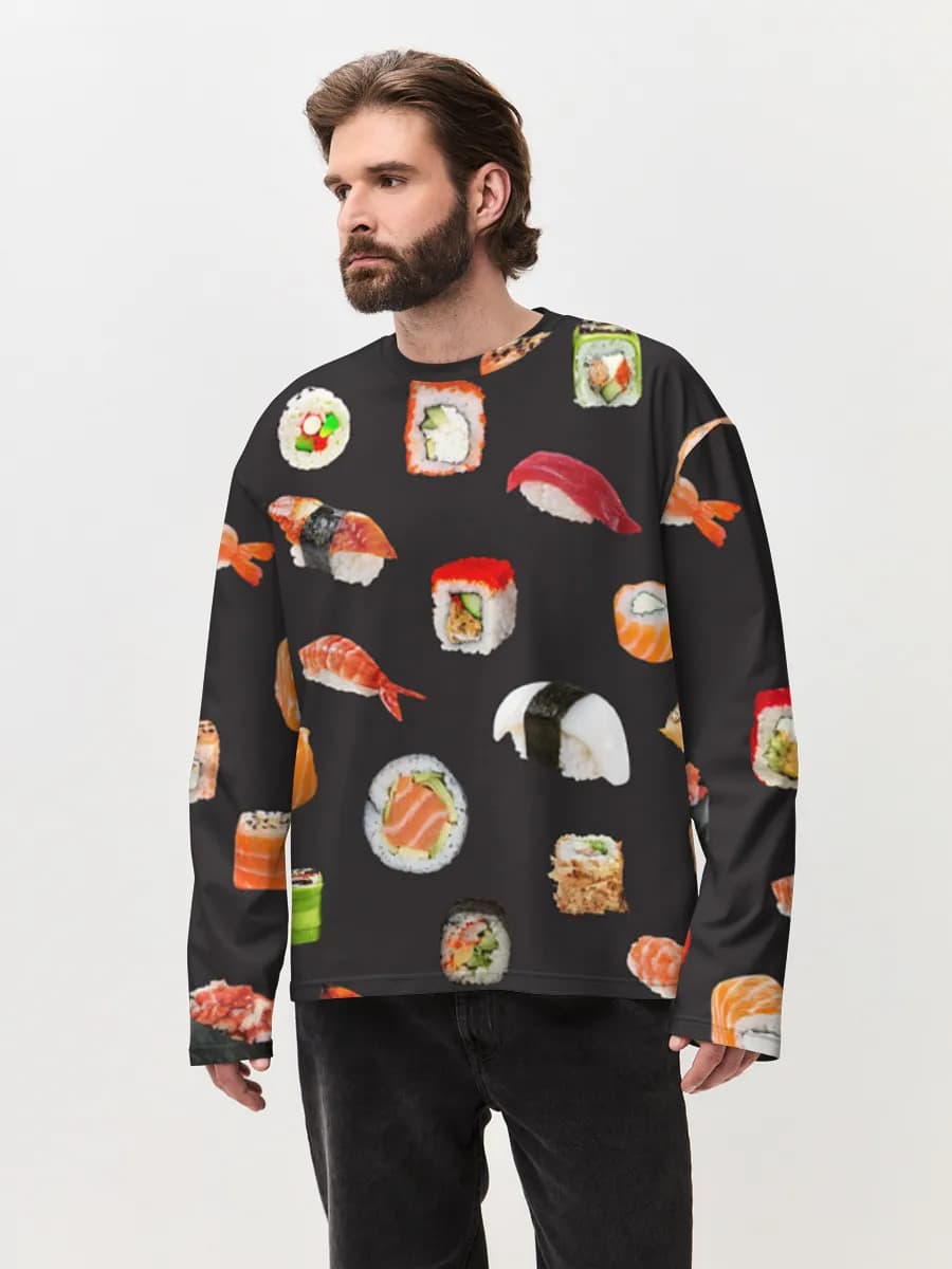 Men's oversized cotton long sleeve