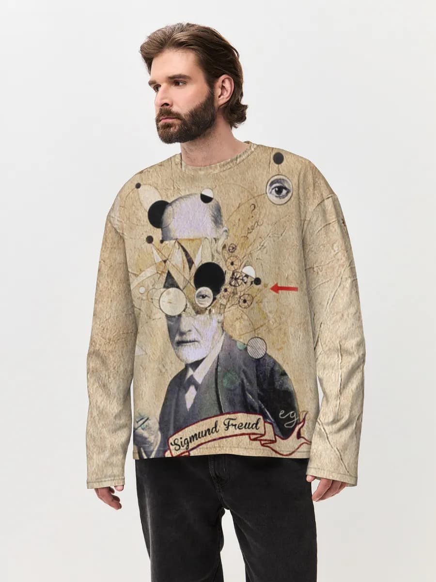 Men's oversized cotton long sleeve