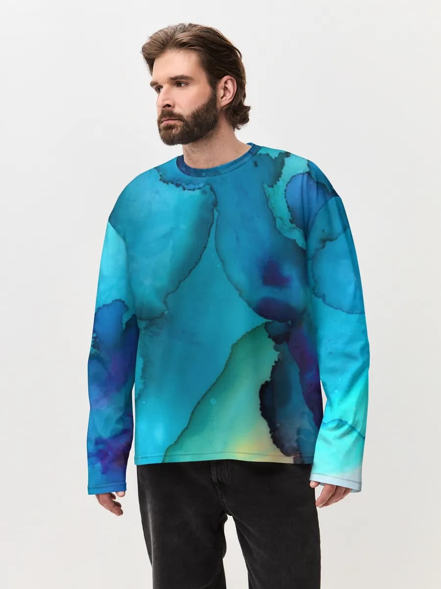 Men's oversized cotton long sleeve