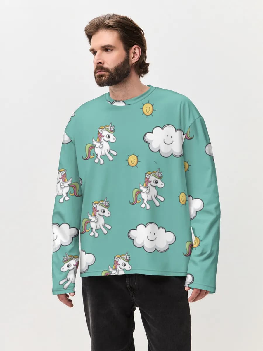 Men's oversized cotton long sleeve