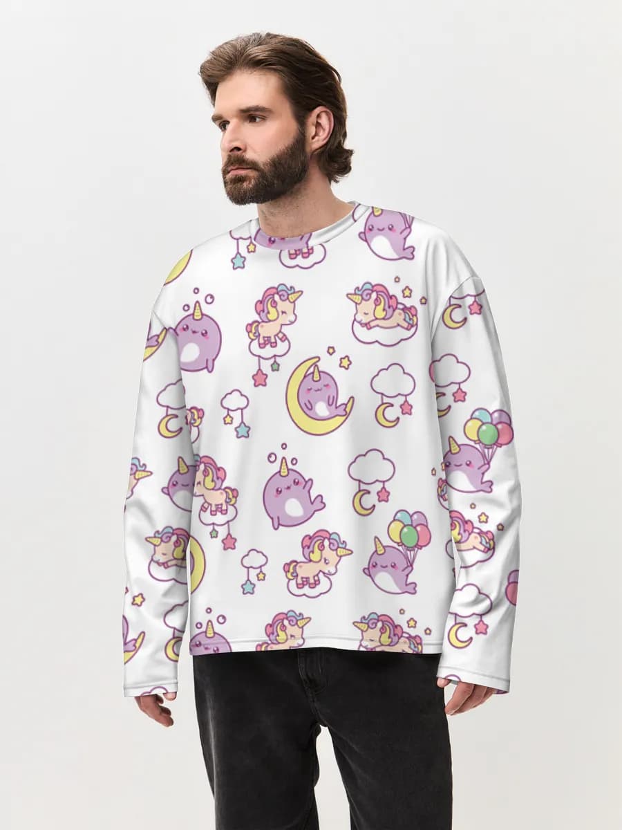 Men's oversized cotton long sleeve