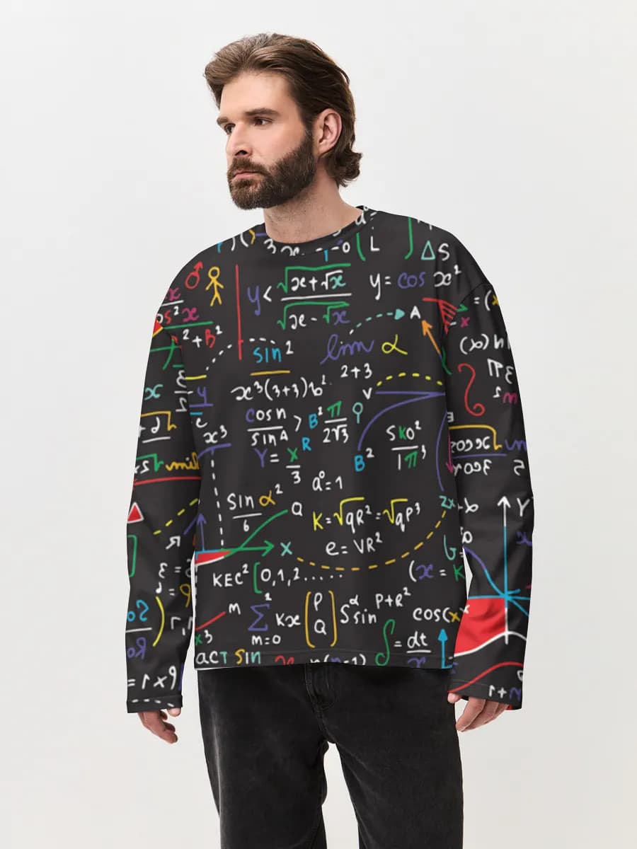 Men's oversized cotton long sleeve