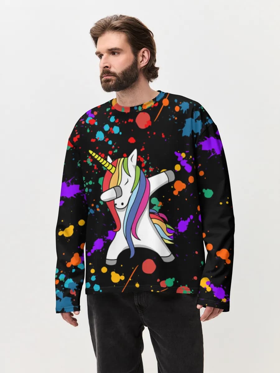 Men's oversized cotton long sleeve