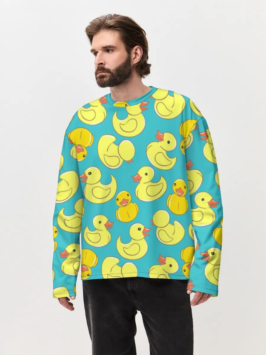 Men's oversized cotton long sleeve