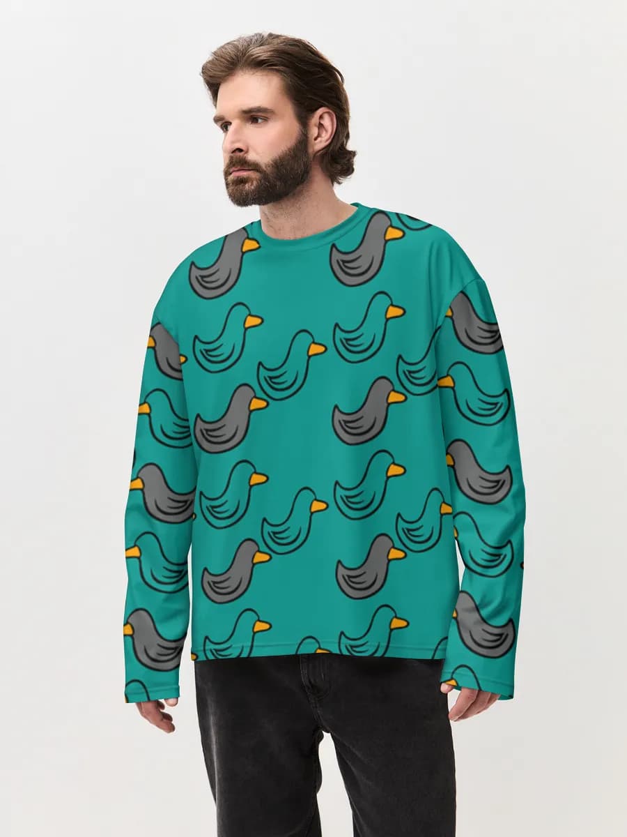 Men's oversized cotton long sleeve