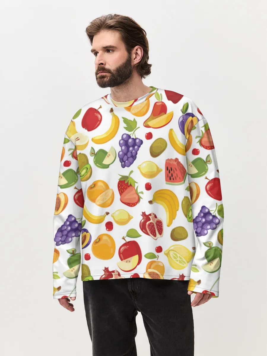 Men's oversized cotton long sleeve
