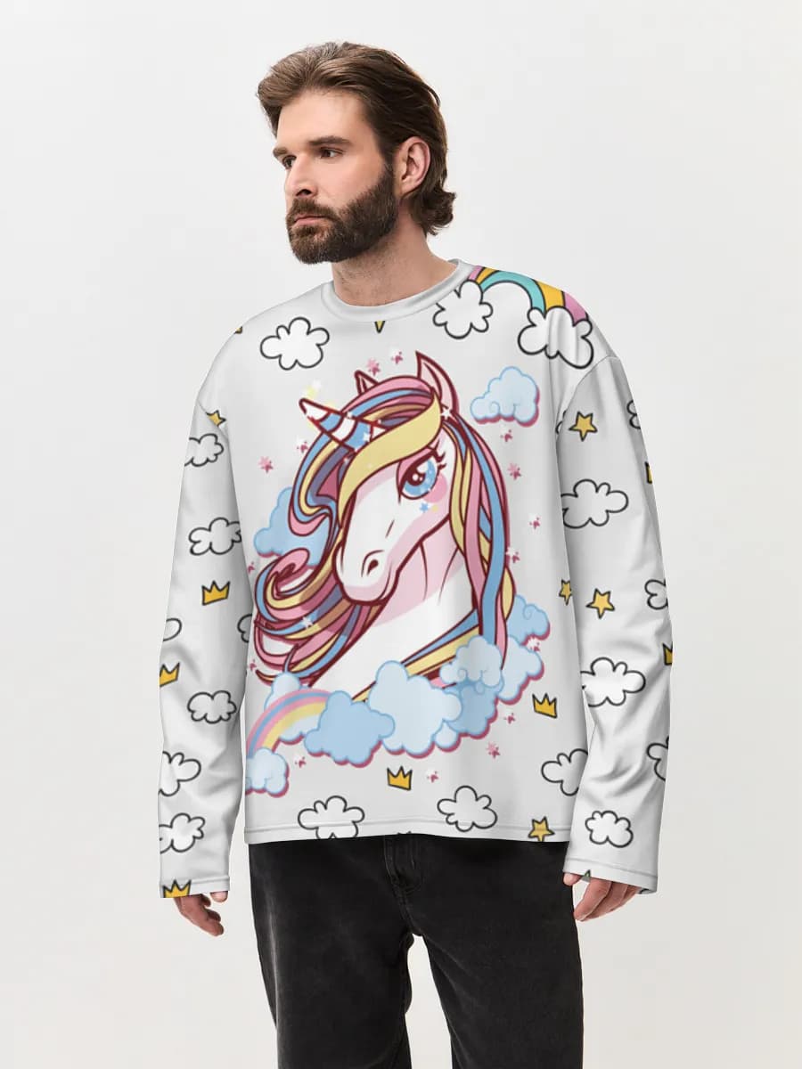 Men's oversized cotton long sleeve