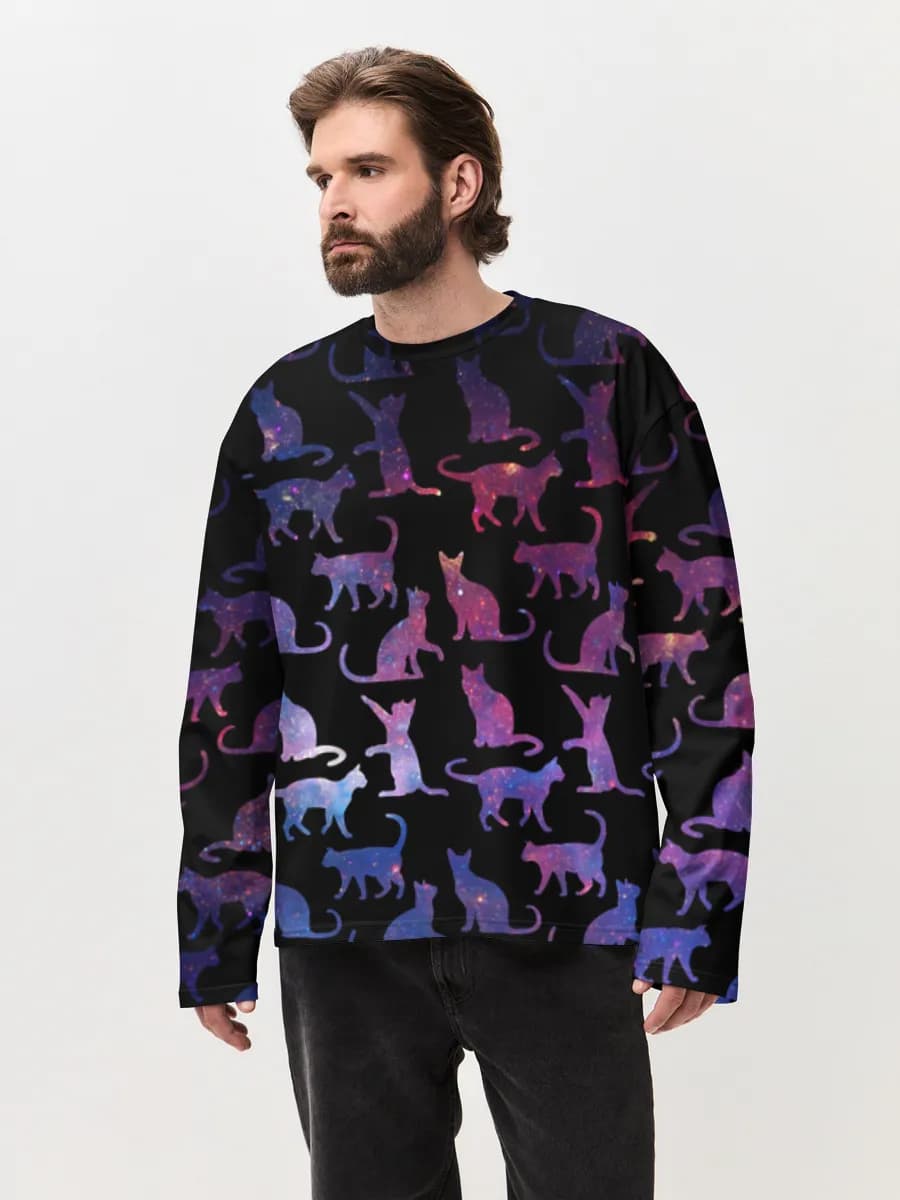Men's oversized cotton long sleeve
