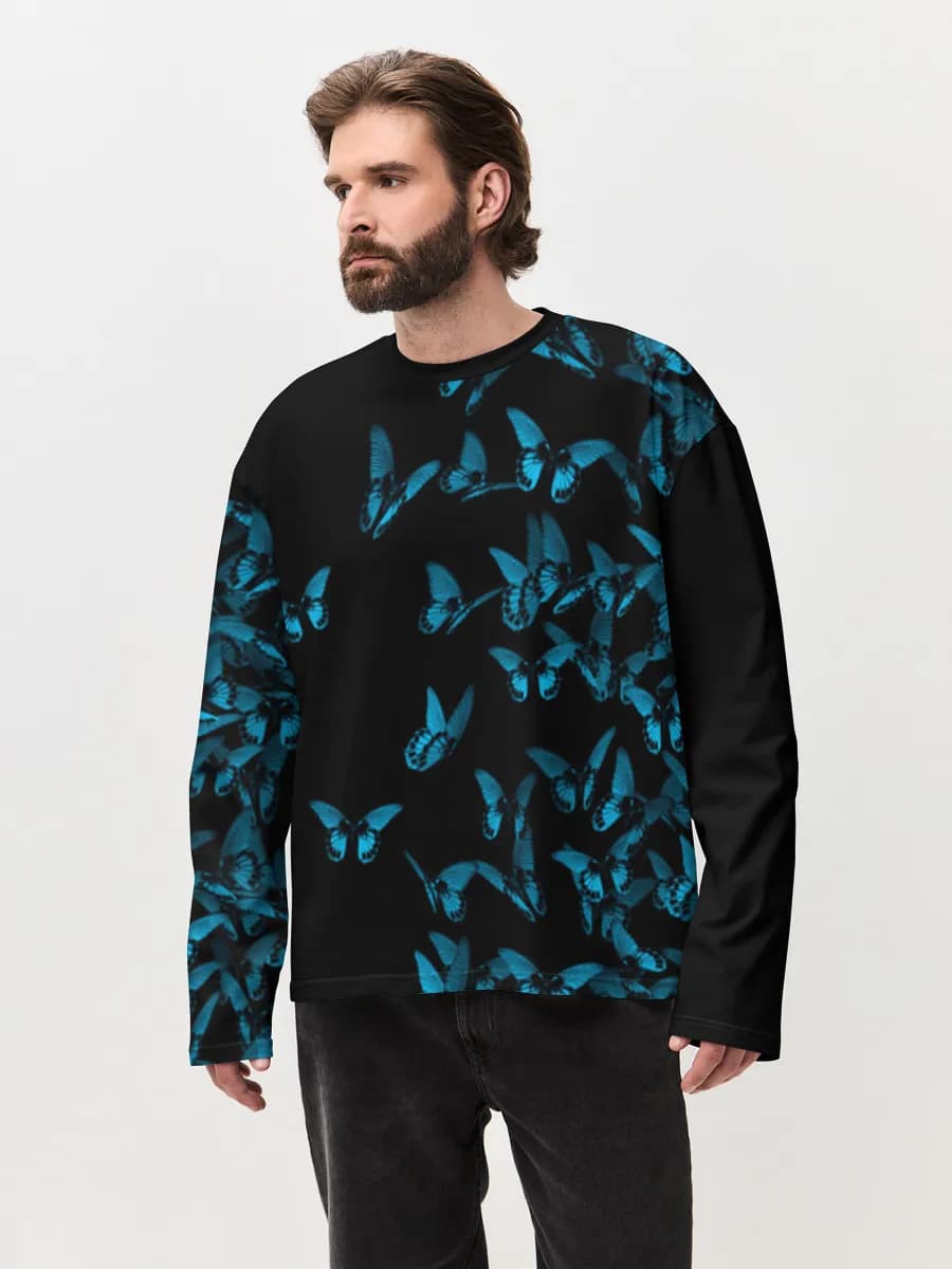 Men's oversized cotton long sleeve