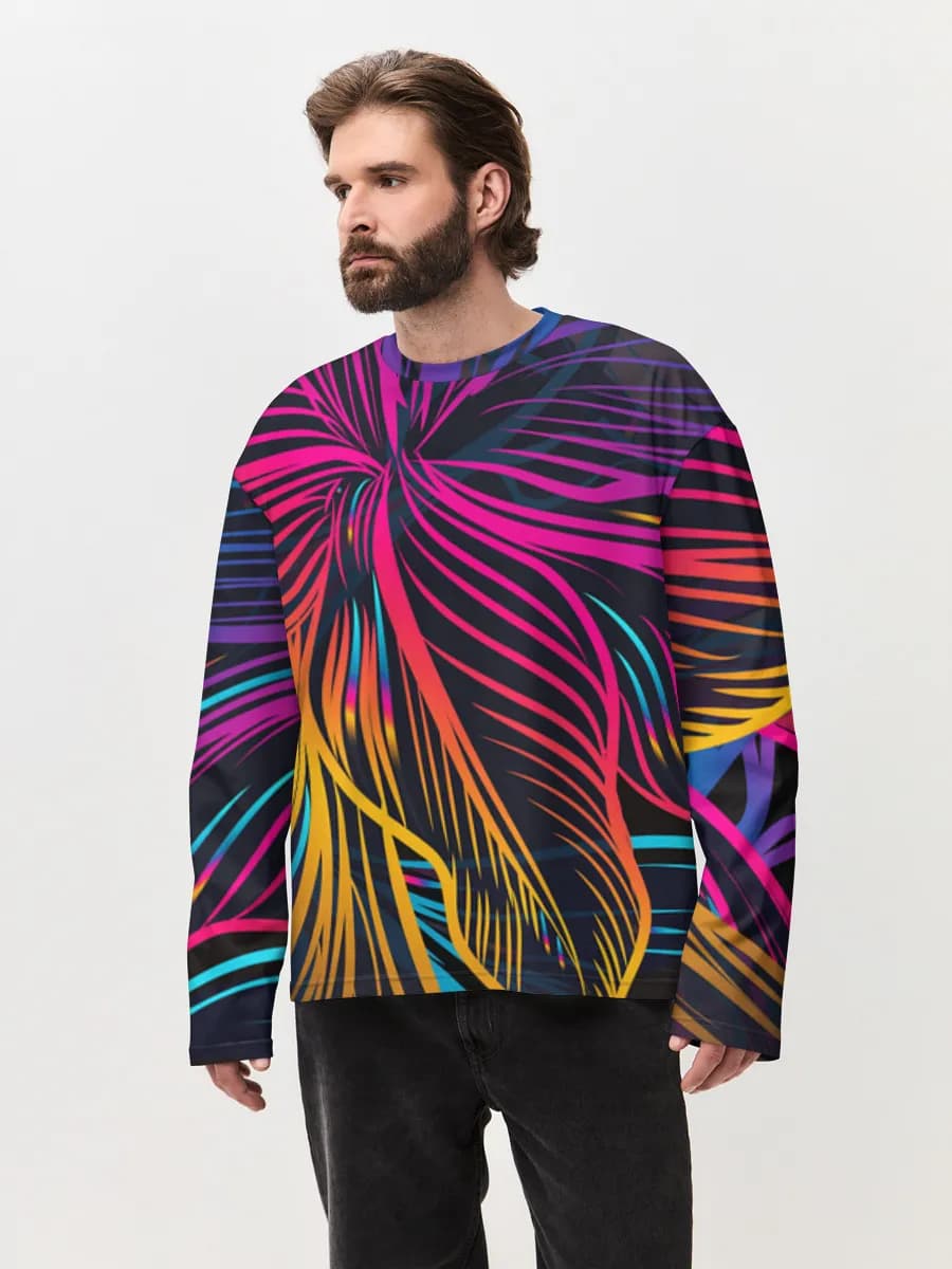 Men's oversized cotton long sleeve