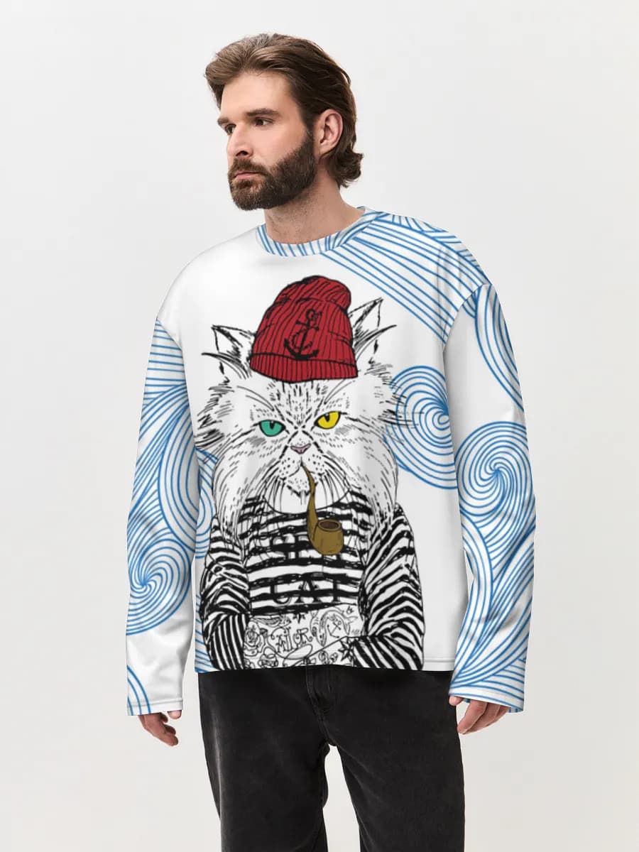 Men's oversized cotton long sleeve