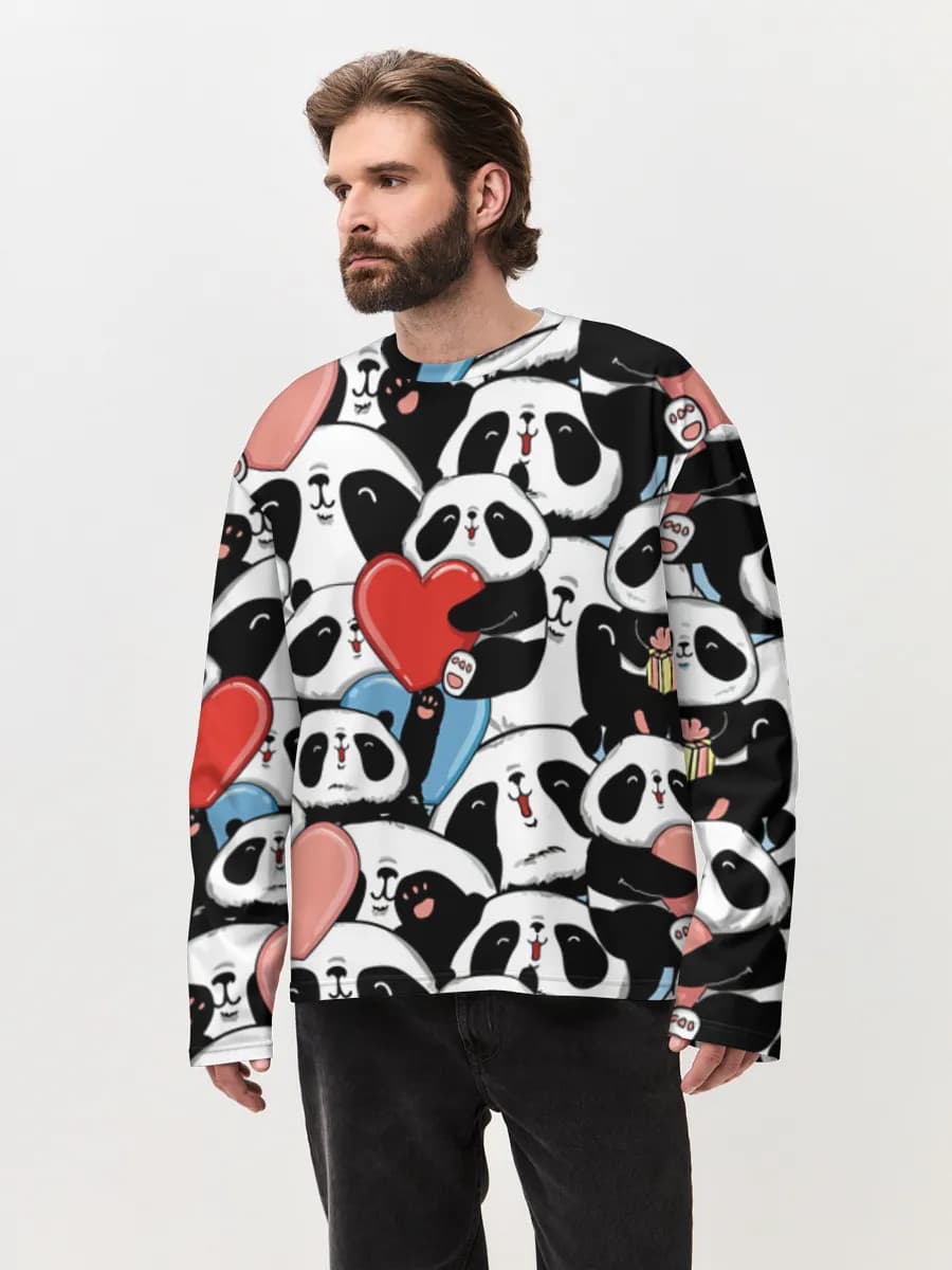 Men's oversized cotton long sleeve