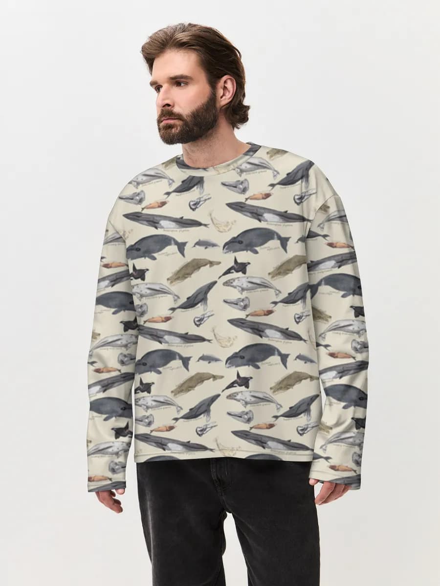 T-shirt Manches Longues Coton Oversize Homme