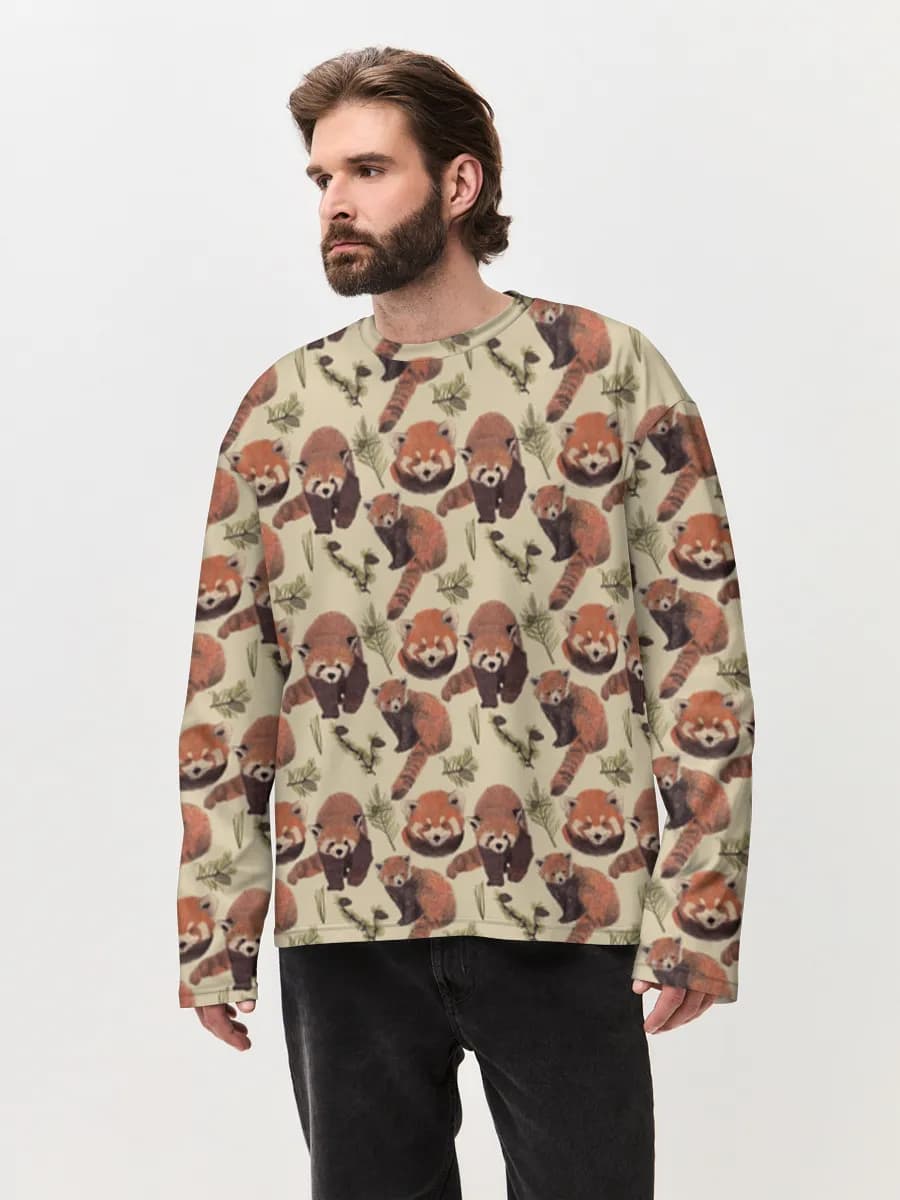 T-shirt Manches Longues Coton Oversize Homme