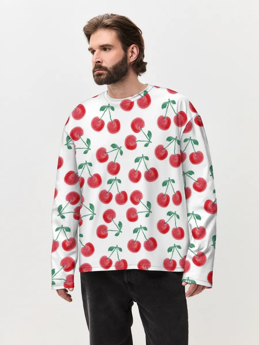Men's oversized cotton long sleeve