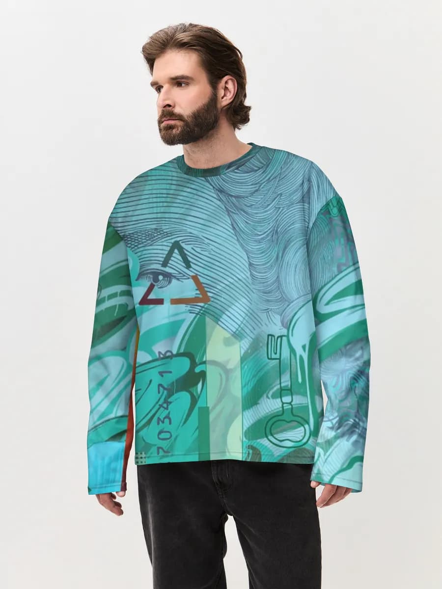 Men's oversized cotton long sleeve