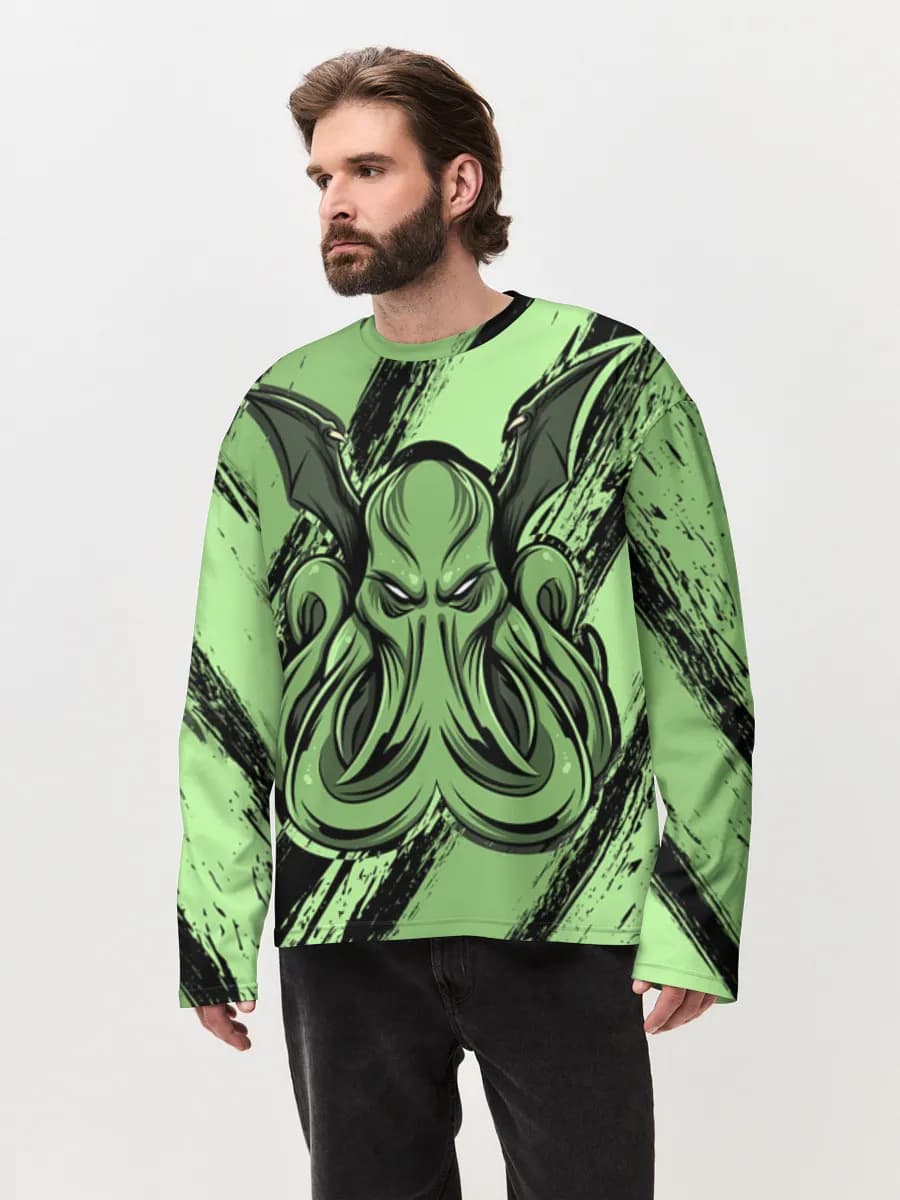 Men's oversized cotton long sleeve