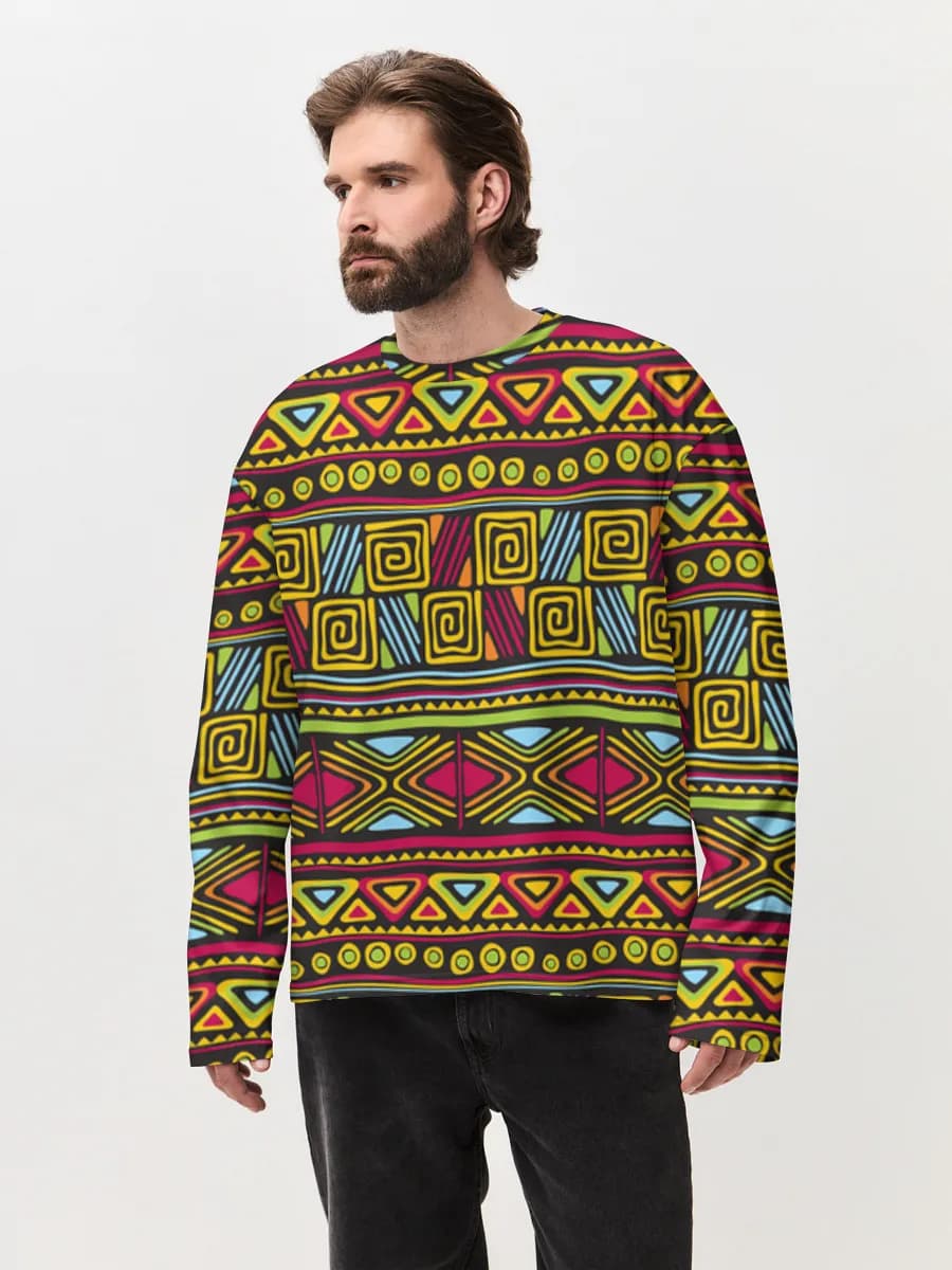 Men's oversized cotton long sleeve