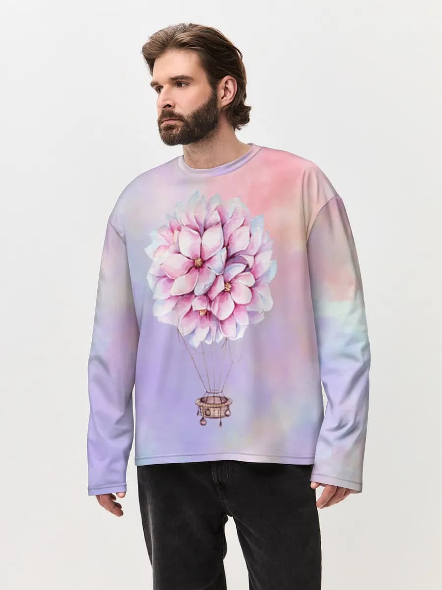 Men's oversized cotton long sleeve