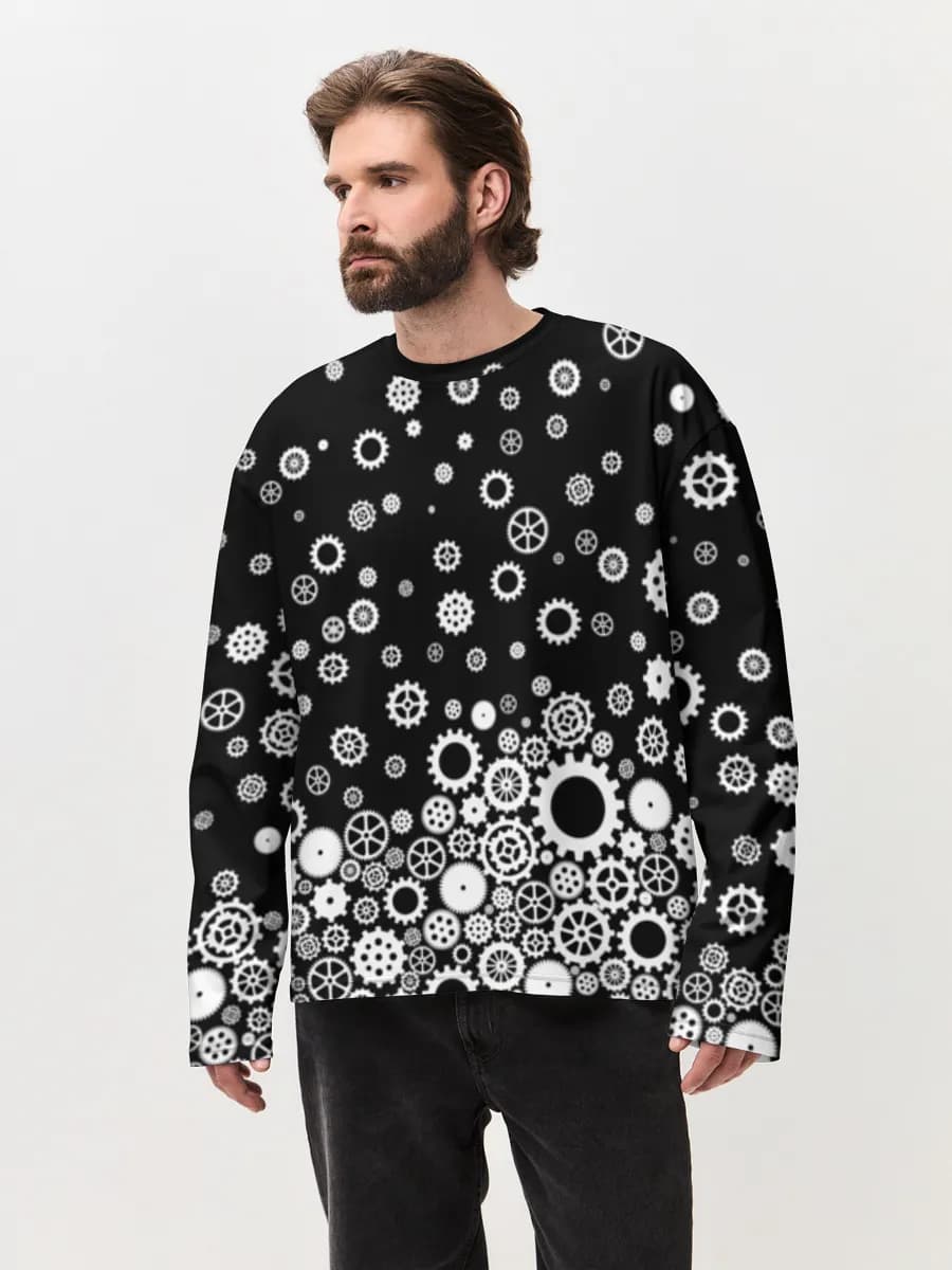 Men's oversized cotton long sleeve