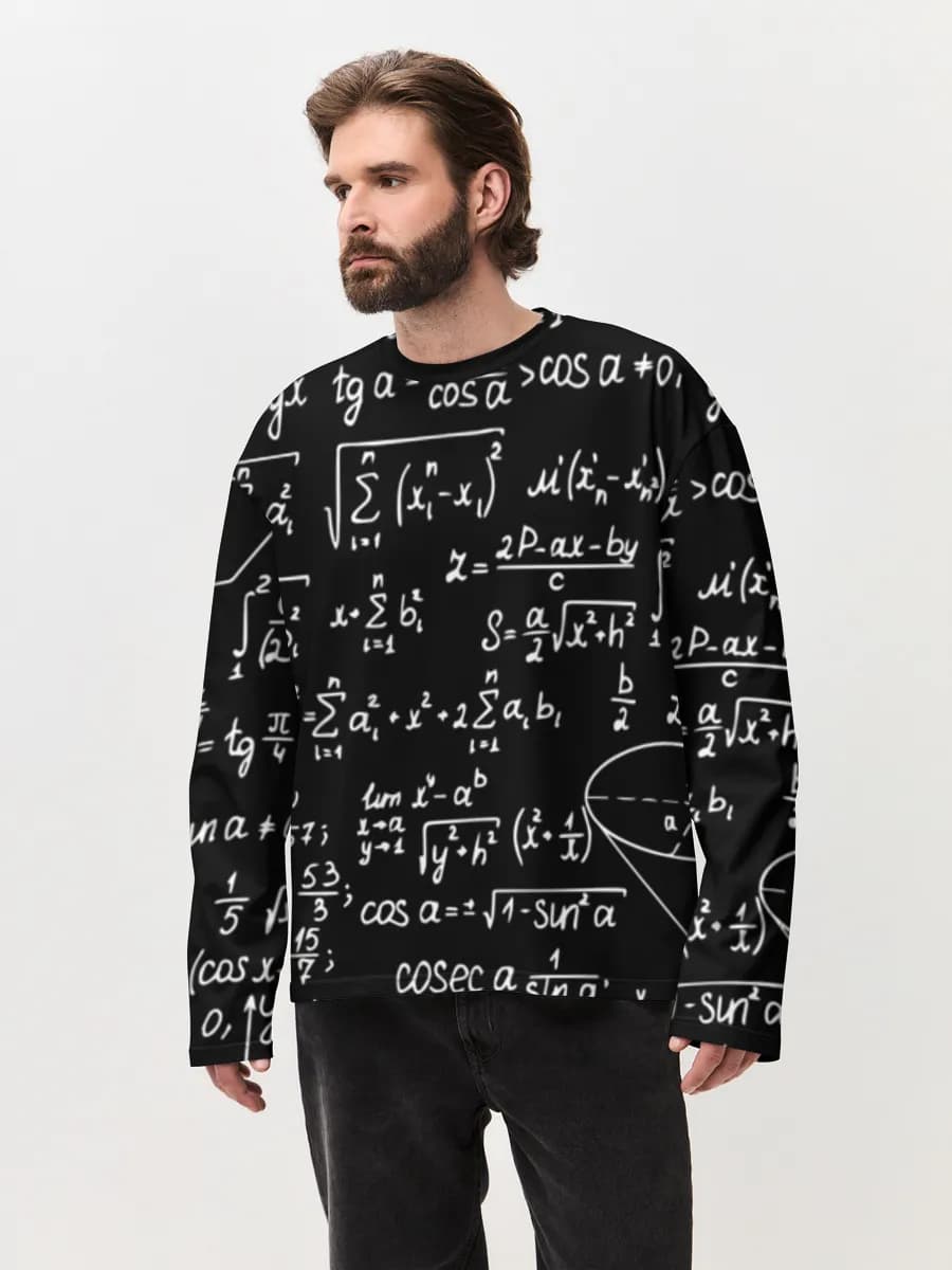 Men's oversized cotton long sleeve