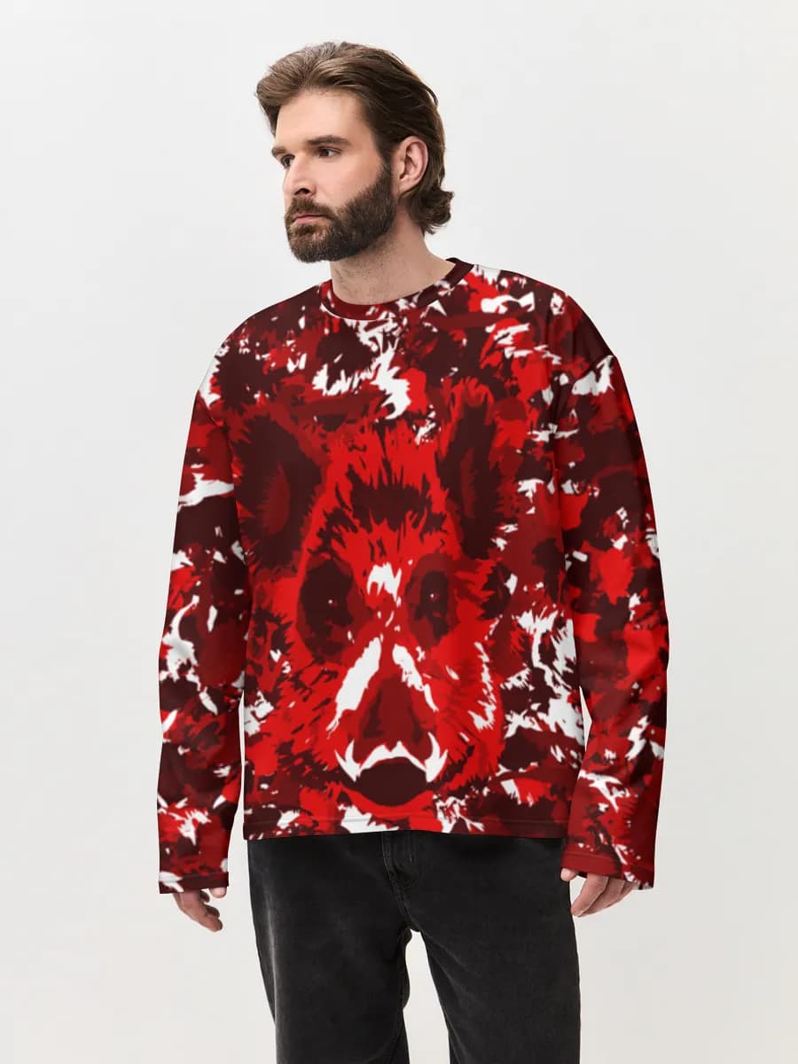 Men's oversized cotton long sleeve