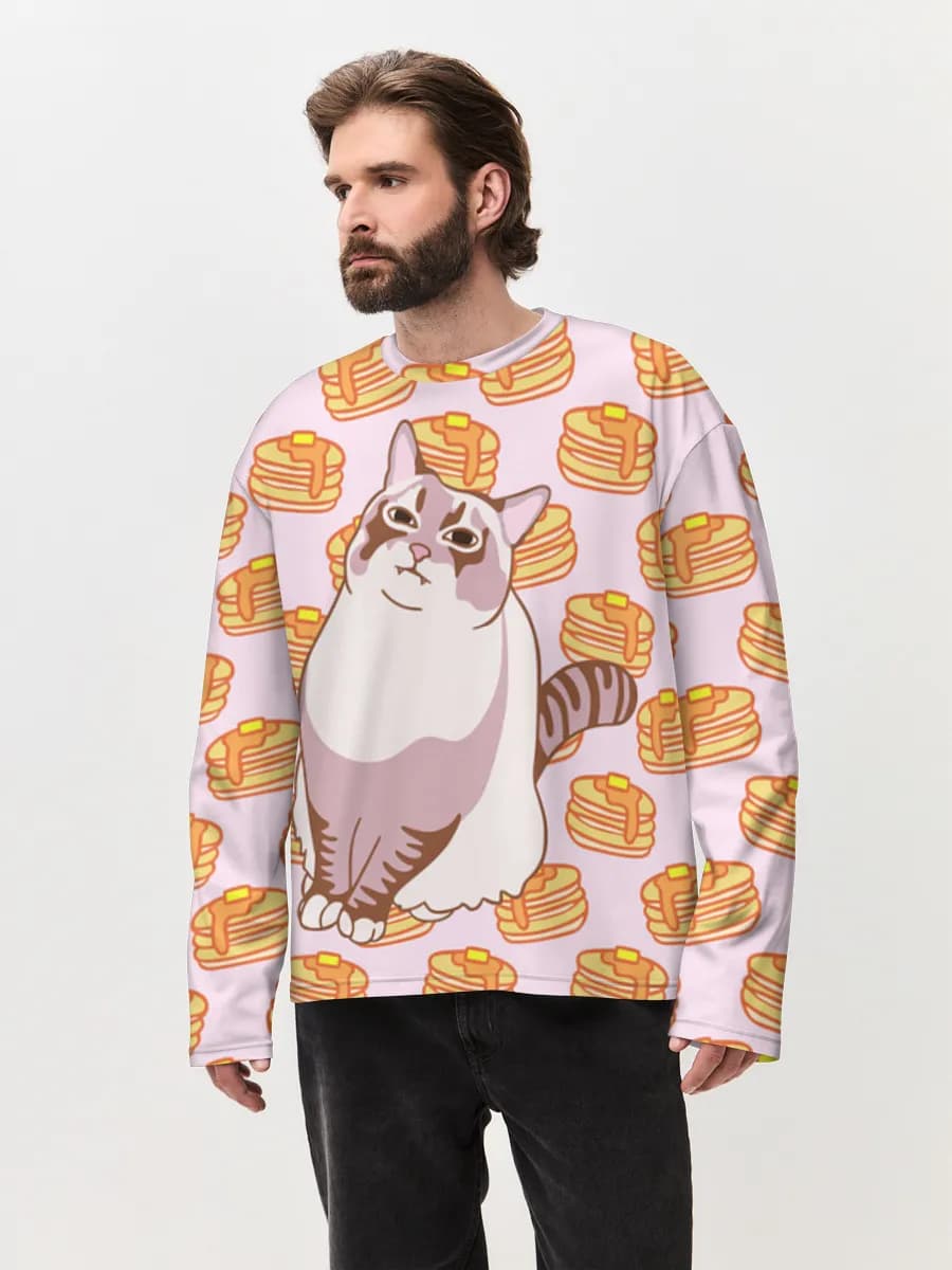 Men's oversized cotton long sleeve