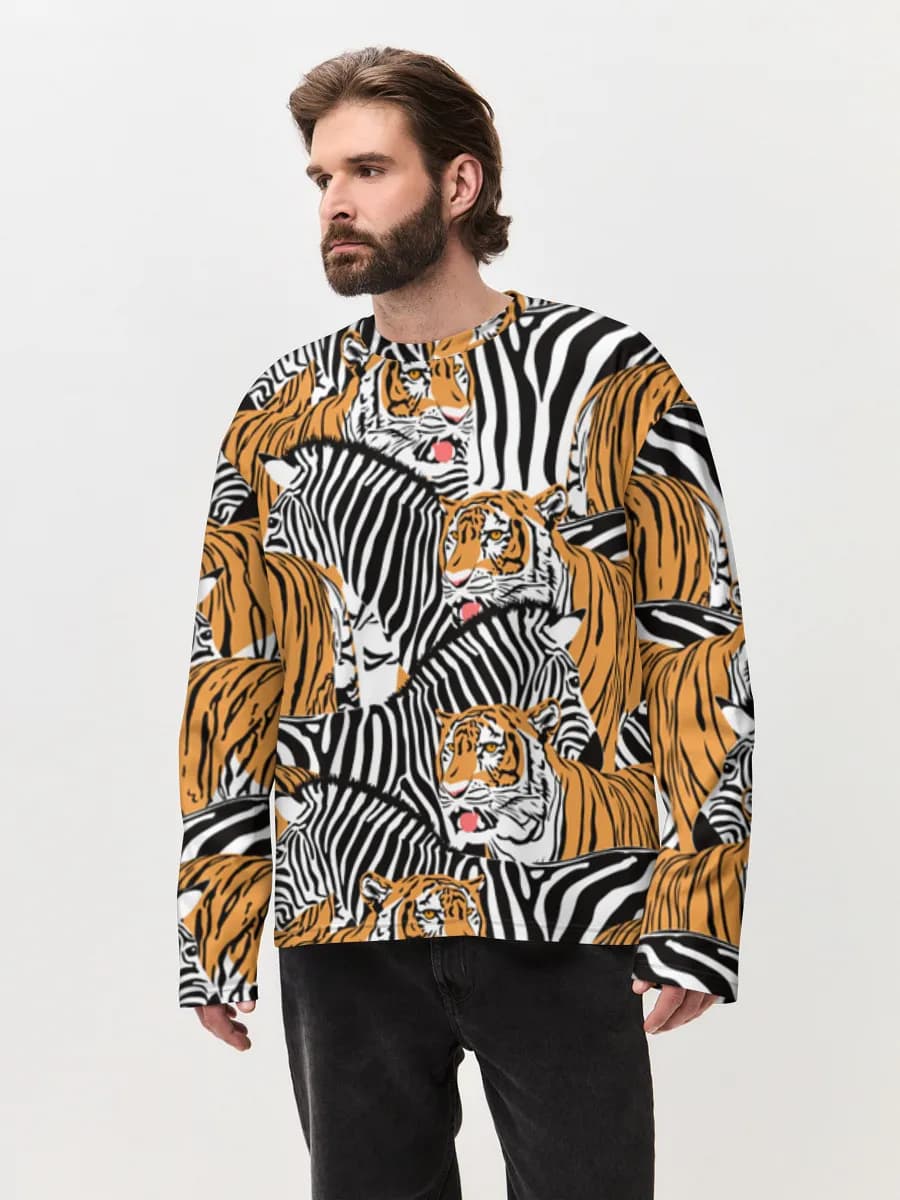 Men's oversized cotton long sleeve