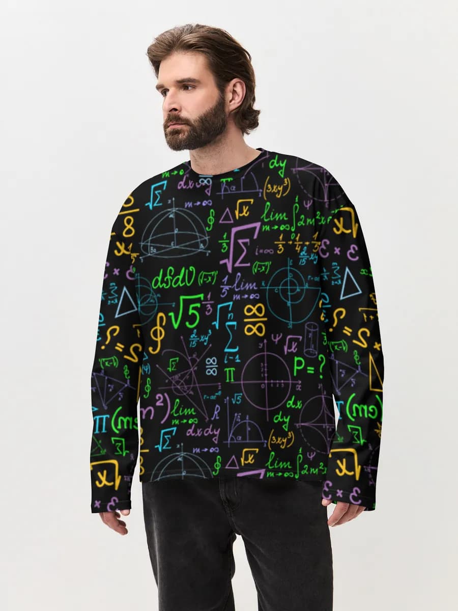 Men's oversized cotton long sleeve