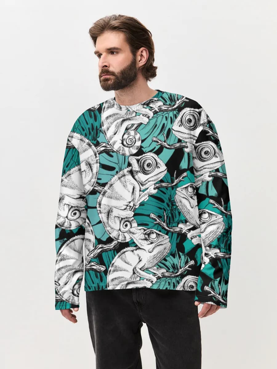 Men's oversized cotton long sleeve