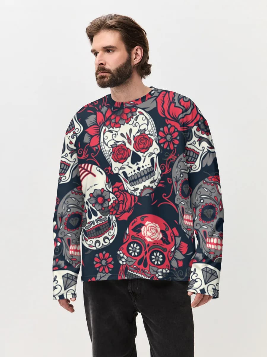 Men's oversized cotton long sleeve