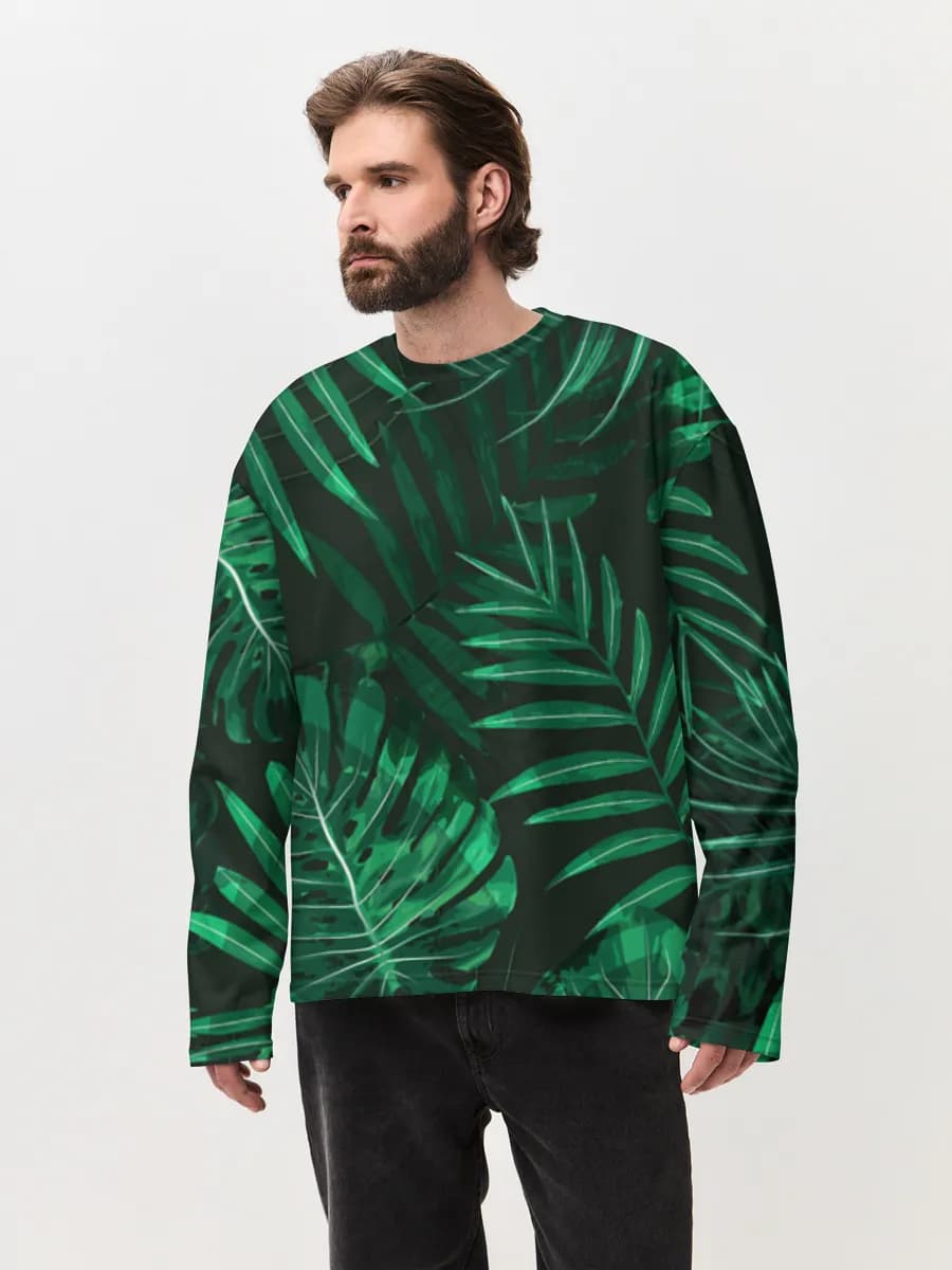 T-shirt Manches Longues Coton Oversize Homme