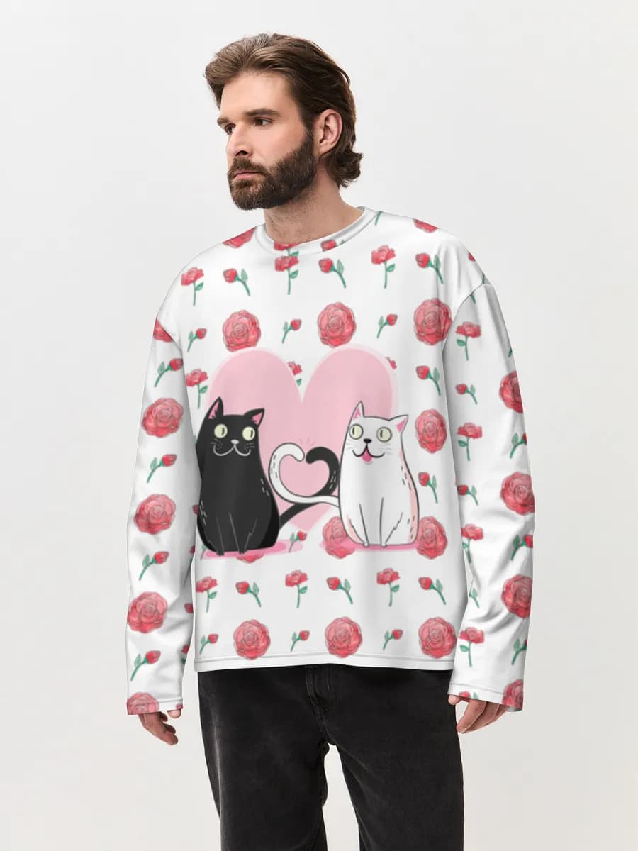 Men's oversized cotton long sleeve