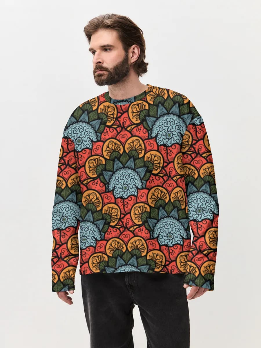 Men's oversized cotton long sleeve