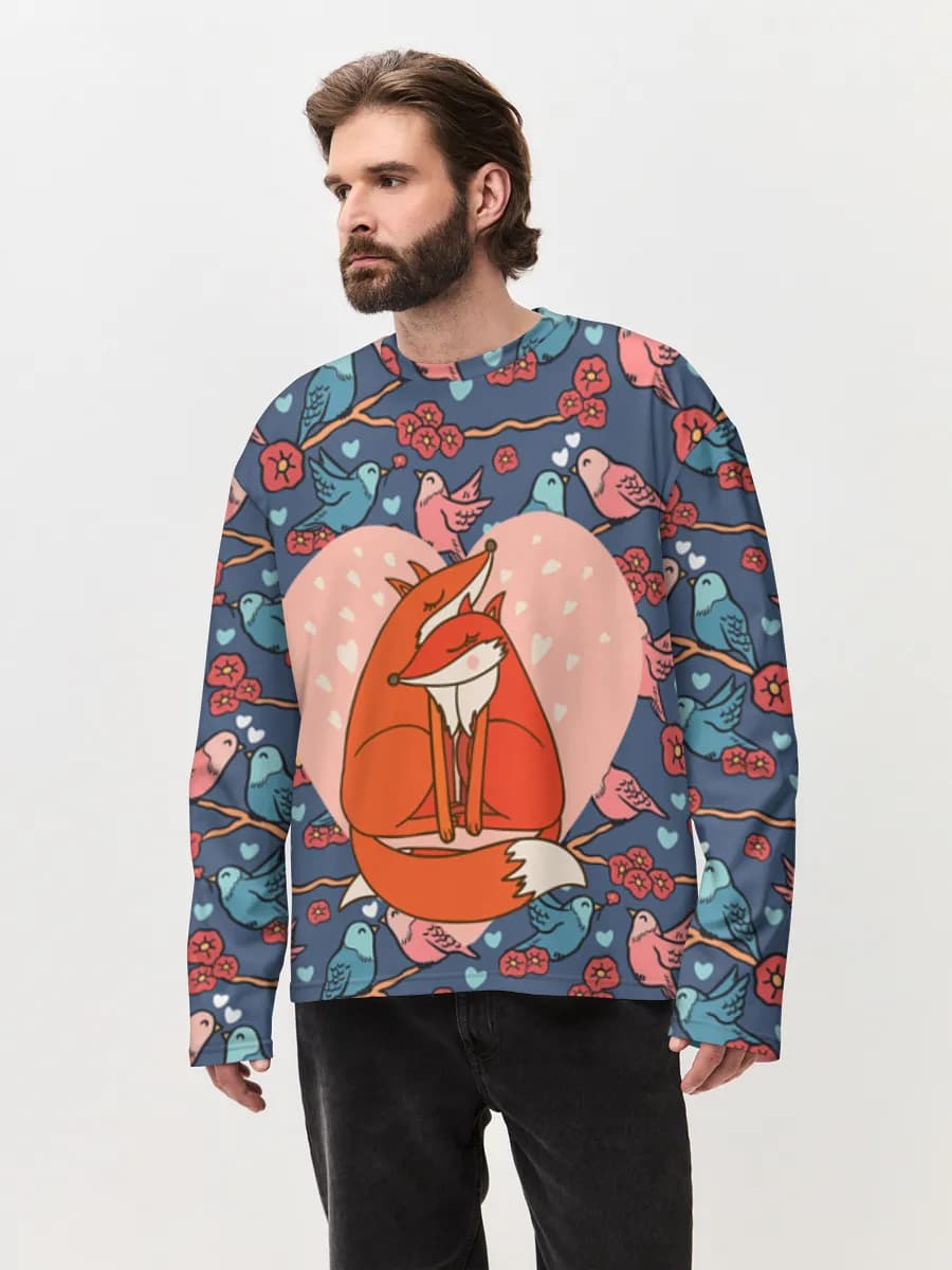 Men's oversized cotton long sleeve