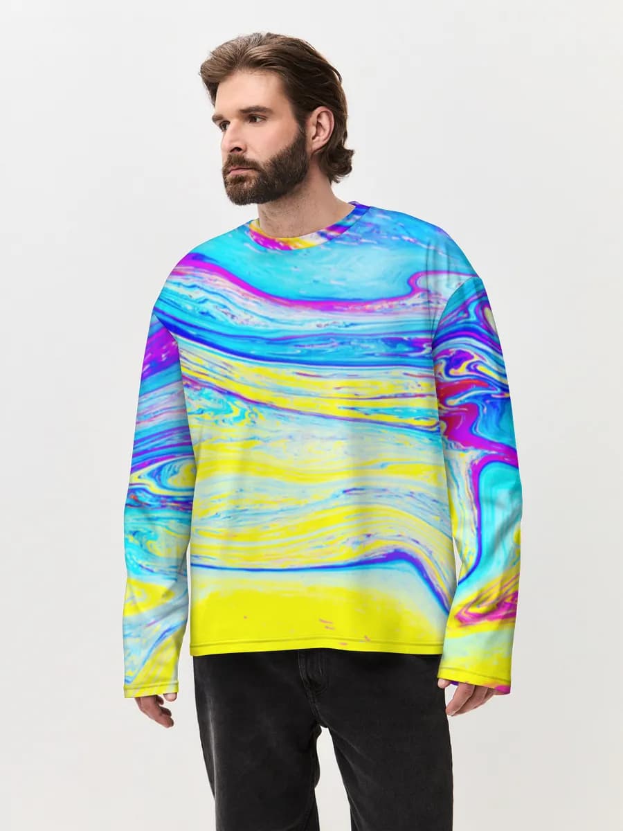 T-shirt Manches Longues Coton Oversize Homme