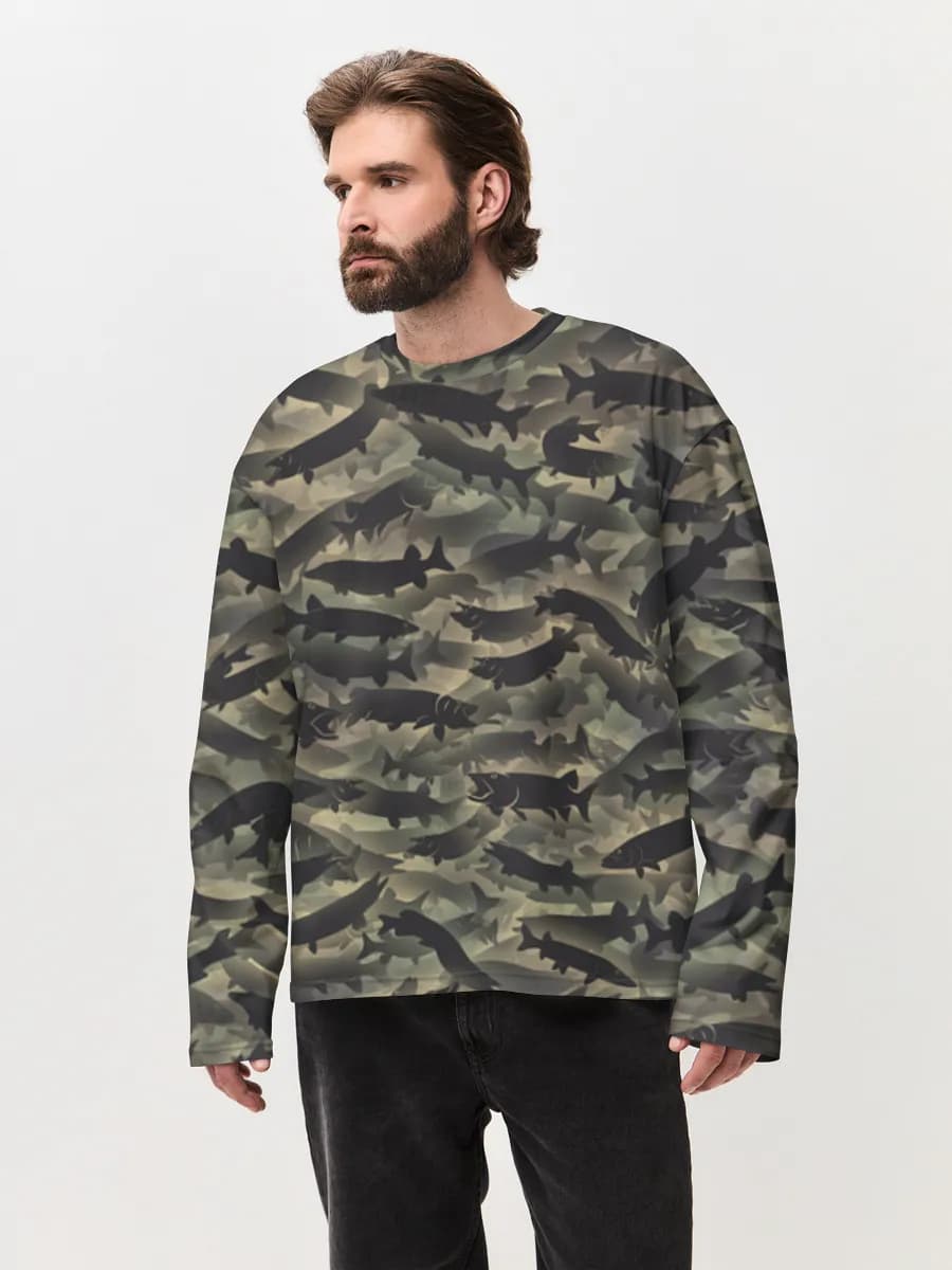 Men's oversized cotton long sleeve