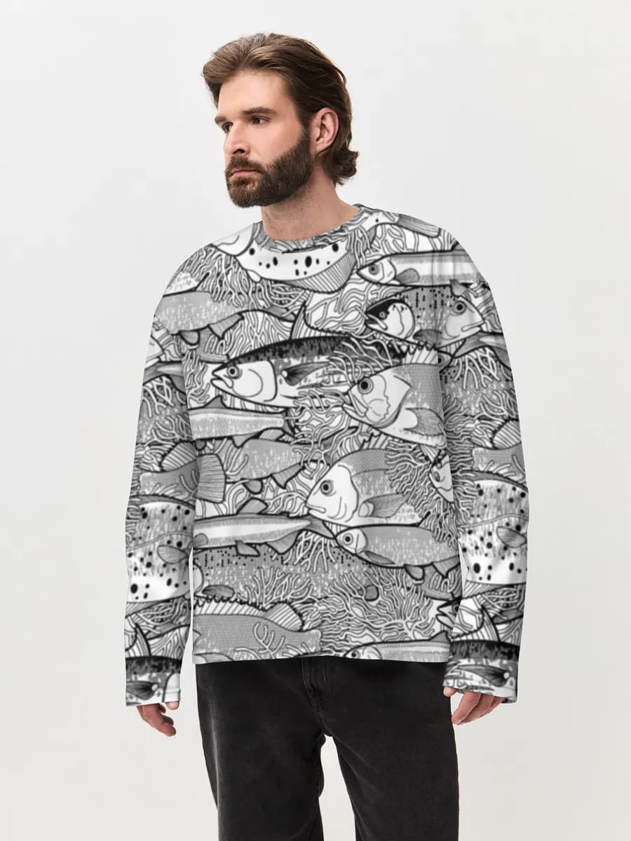 Men's oversized cotton long sleeve
