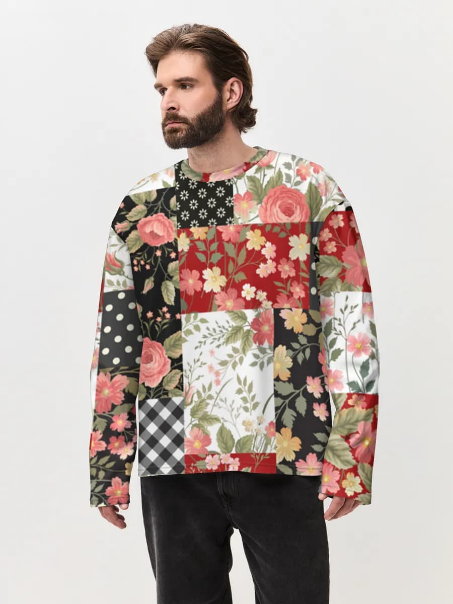 Men's oversized cotton long sleeve