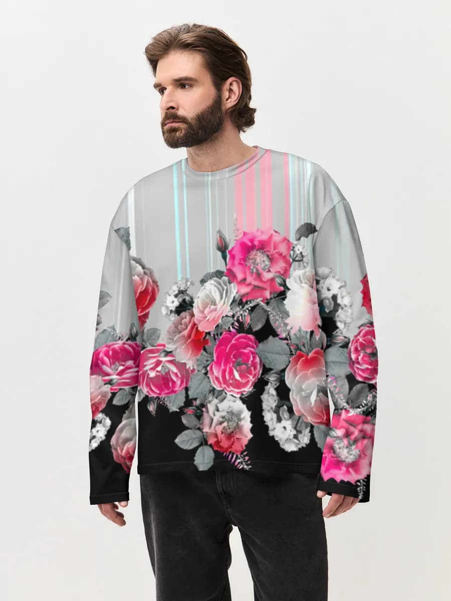 T-shirt Manches Longues Coton Oversize Homme