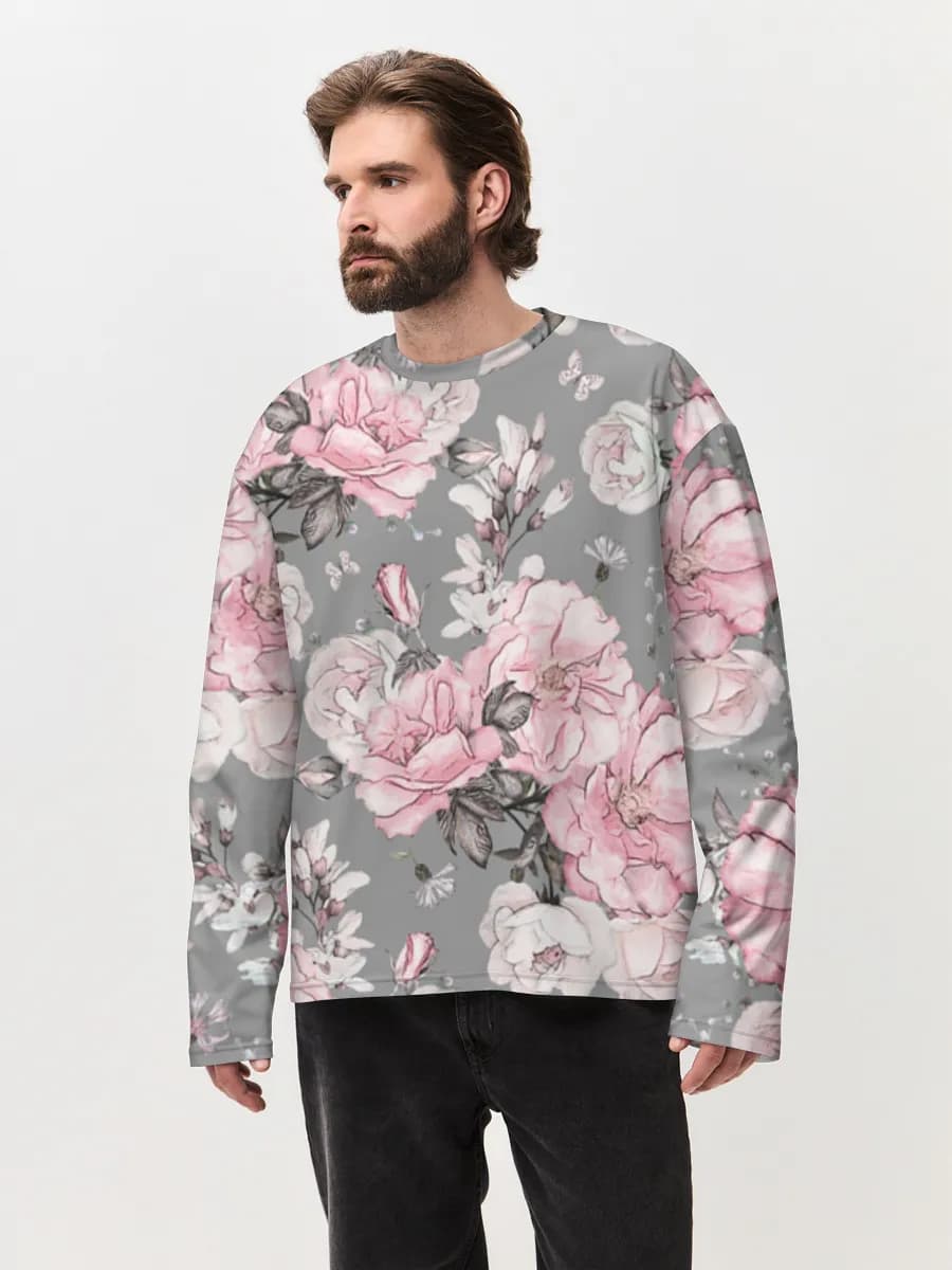 Men's oversized cotton long sleeve