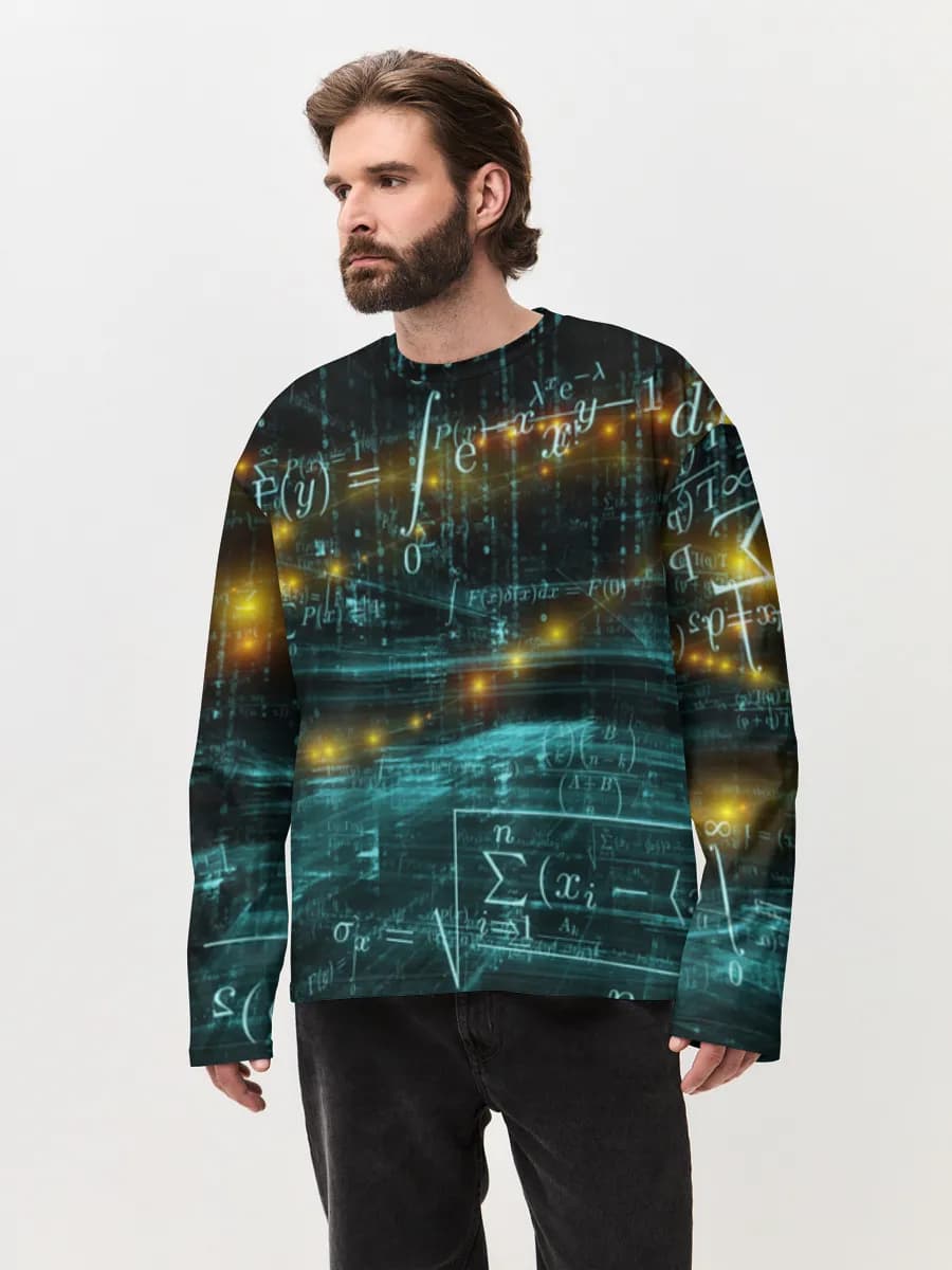 Men's oversized cotton long sleeve