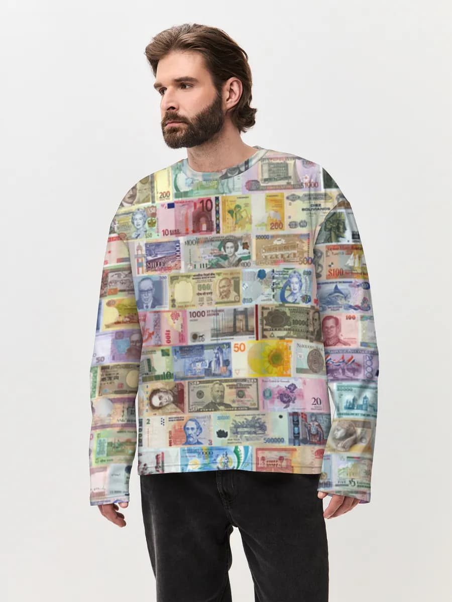 T-shirt Manches Longues Coton Oversize Homme