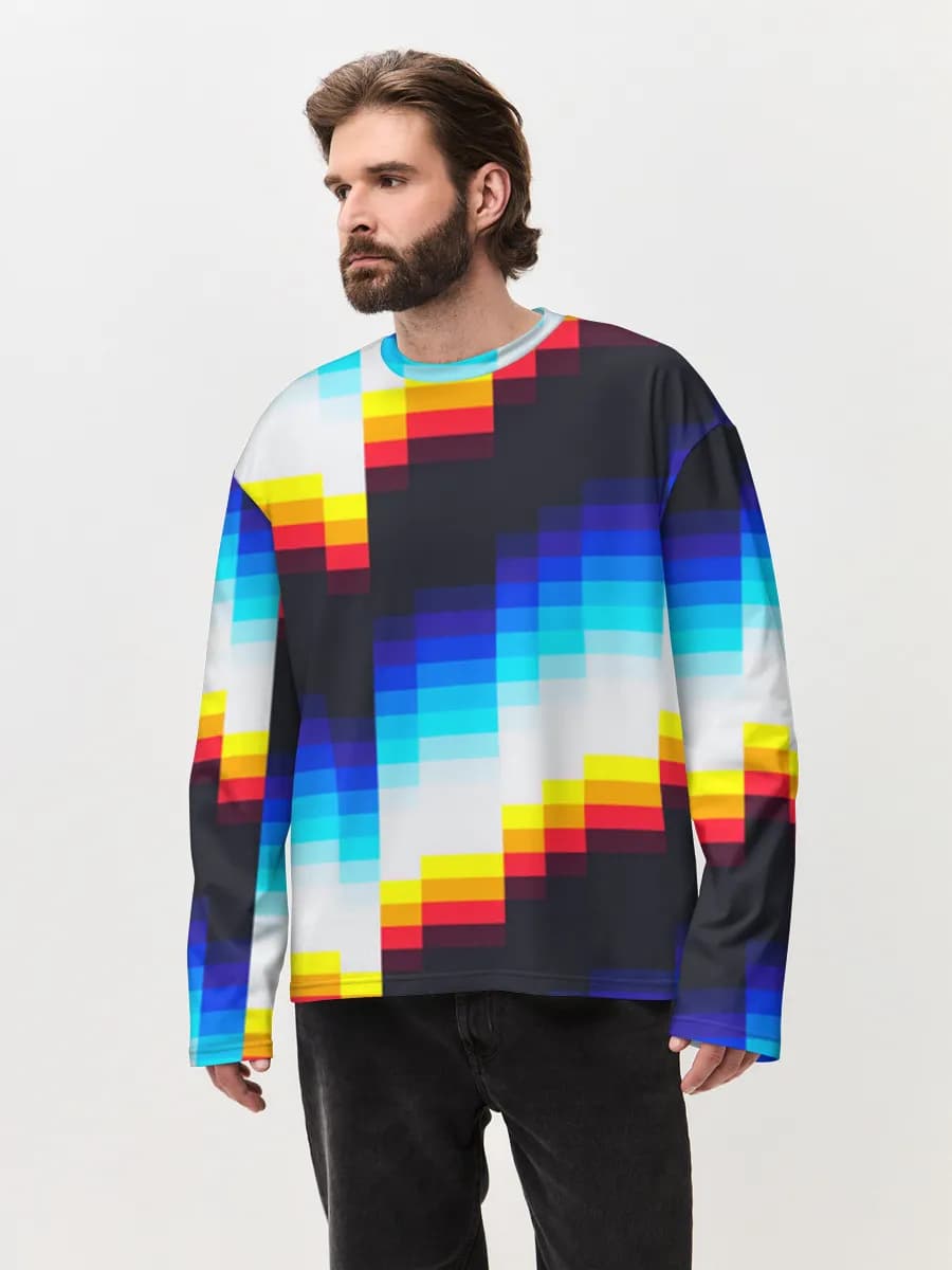 Men's oversized cotton long sleeve