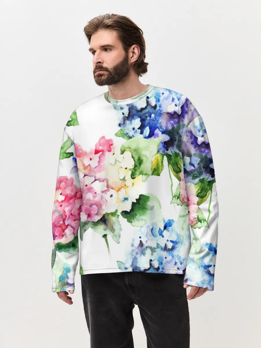 Men's oversized cotton long sleeve